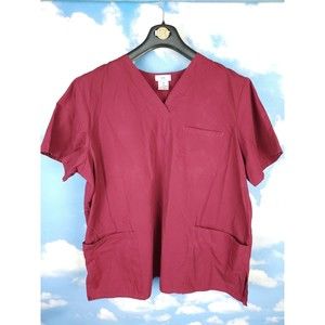 SB Scrubs Wine/Maroon Scrub Top Size 2XL